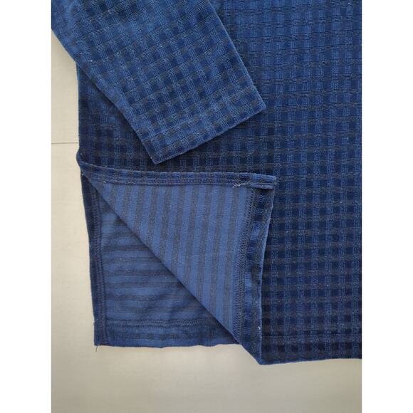 Diane Von Furstenberg The Color Authority Black Blue 1/4 Zip Tunic Womens Size L - Picture 4 of 5